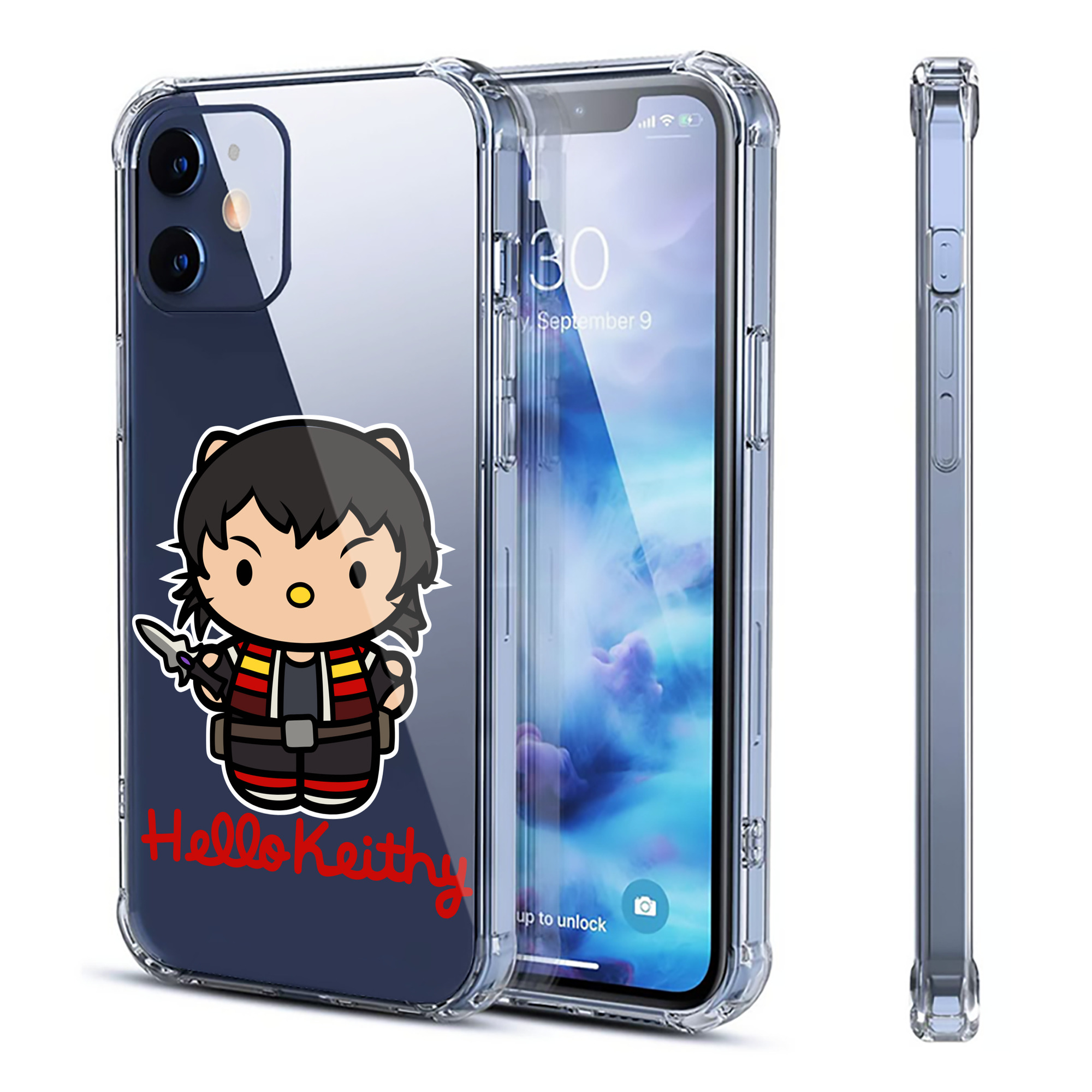 （画像用） Hello Kitty ハローキティ 【iPhone 12シリーズ対応】透明スマホケース（クリアソフトケース）